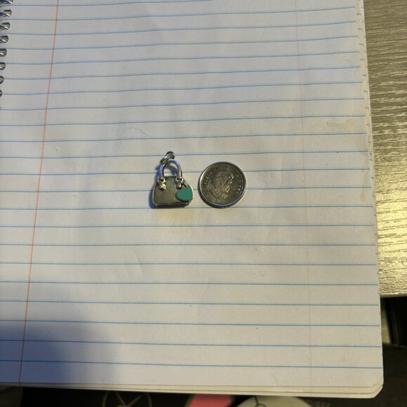 RARE. Tiffany & Co. Sterling Silver and Blue Enamel Purse Charm - Picture 5 of 5